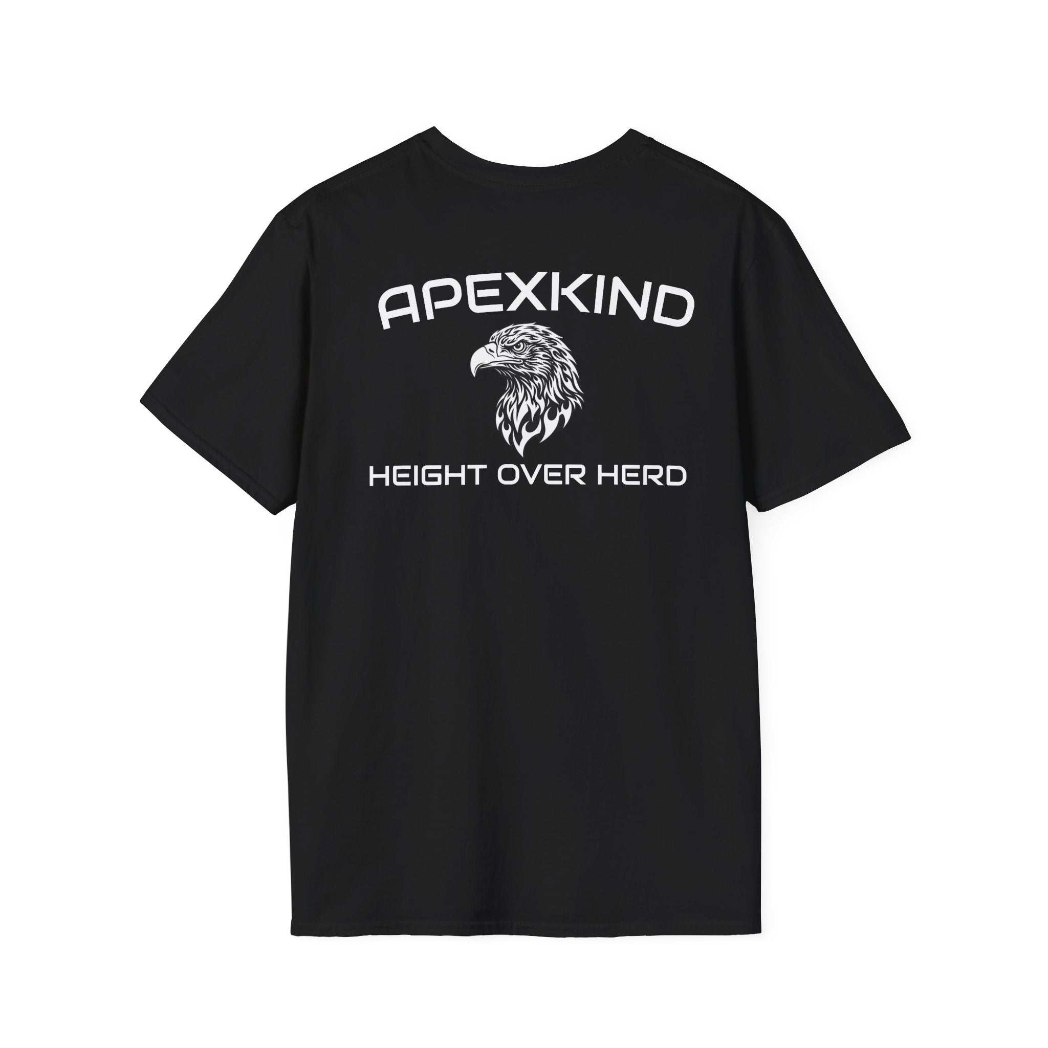 Men's Eagle Graphic T-Shirt – Premium Cotton Gym Tee | Apexkind "Height Over Herd"