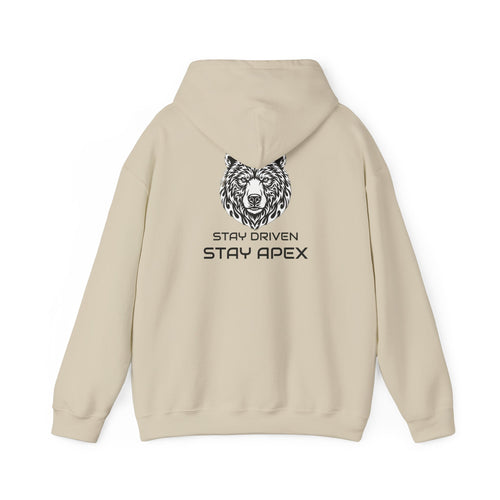 ApexKind Bear Hoodie — "Stay Driven Stay Apex" Motivational Pullover