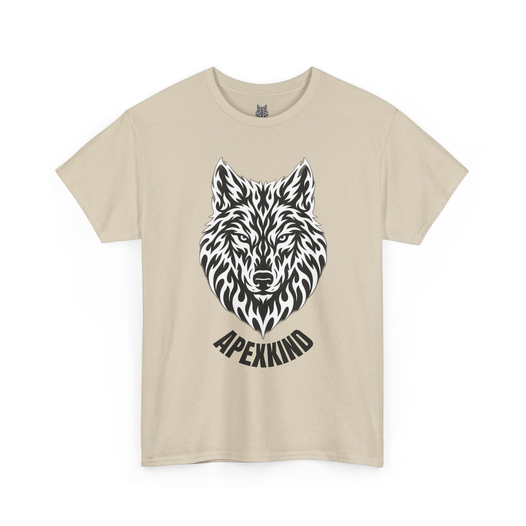 Wolf Head T-Shirt — 'Apexkind' Tribal Wolf Graphic Tee