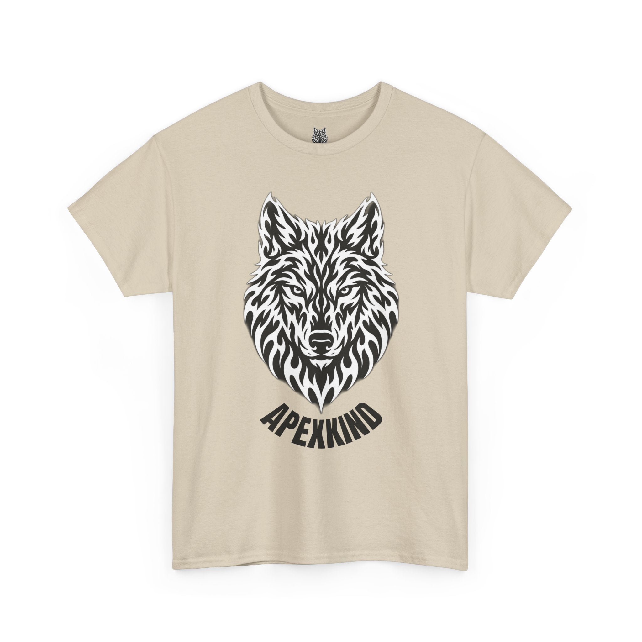 Wolf Head T-Shirt — 'Apexkind' Tribal Wolf Graphic Tee