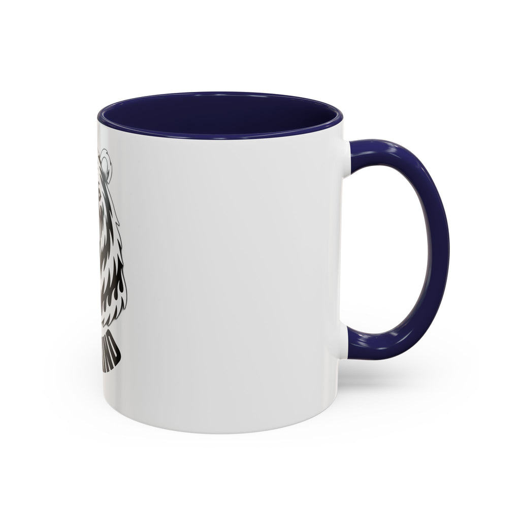 Bear Head Coffee Mug — Monochrome Tribal Bear Accent Mug