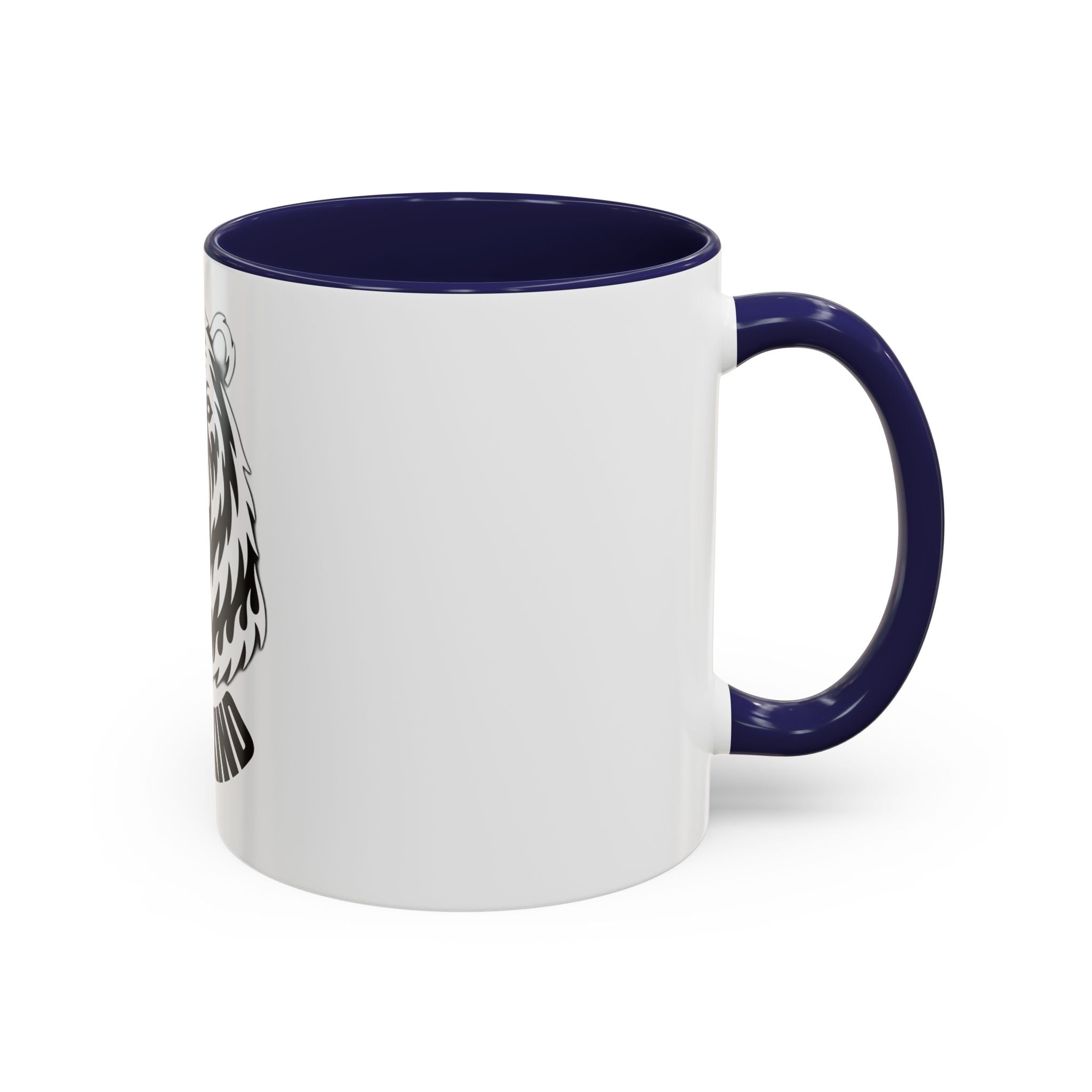 Bear Head Coffee Mug — Monochrome Tribal Bear Accent Mug