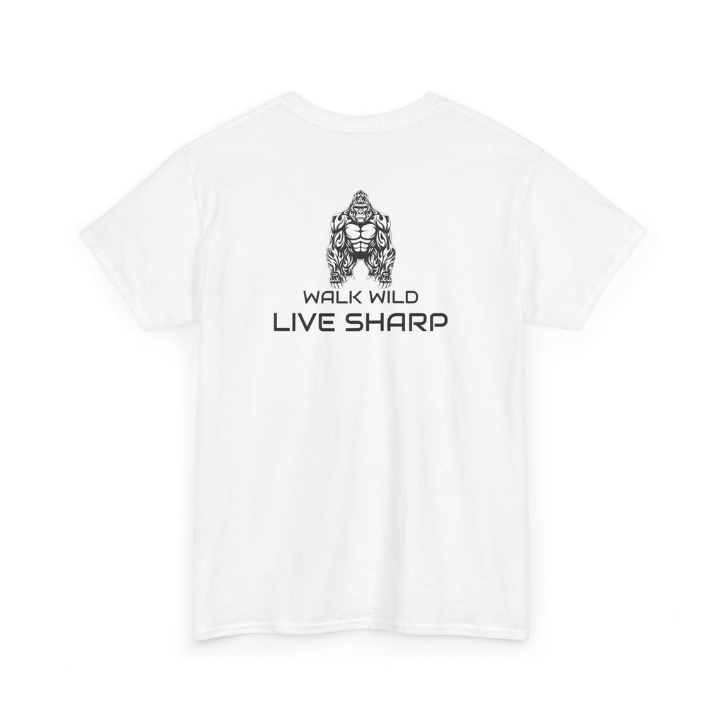 ApexKind Gorilla Tee — 'WALK WILD LIVE SHARP' Graphic Shirt