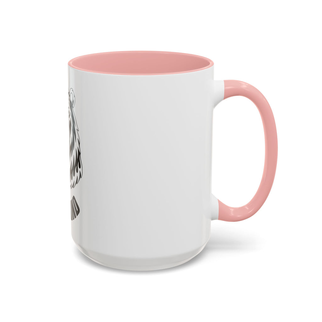 Bear Head Coffee Mug — Monochrome Tribal Bear Accent Mug