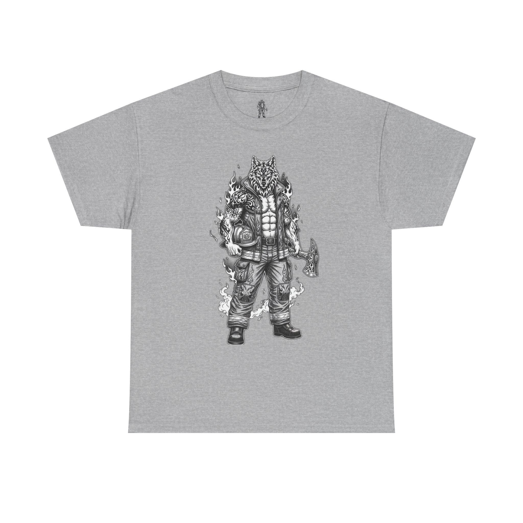 Wolf Firefighter T-Shirt —  Firefighter Graphic Tee