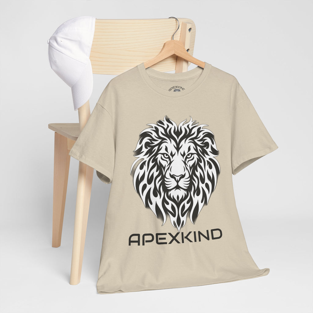 ApexKind Lion T-Shirt — Motivational Graphic Tee with Lion Emblem and “APEXKIND” Branding