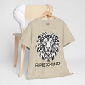 ApexKind Lion T-Shirt — Motivational Graphic Tee with Lion Emblem and “APEXKIND” Branding