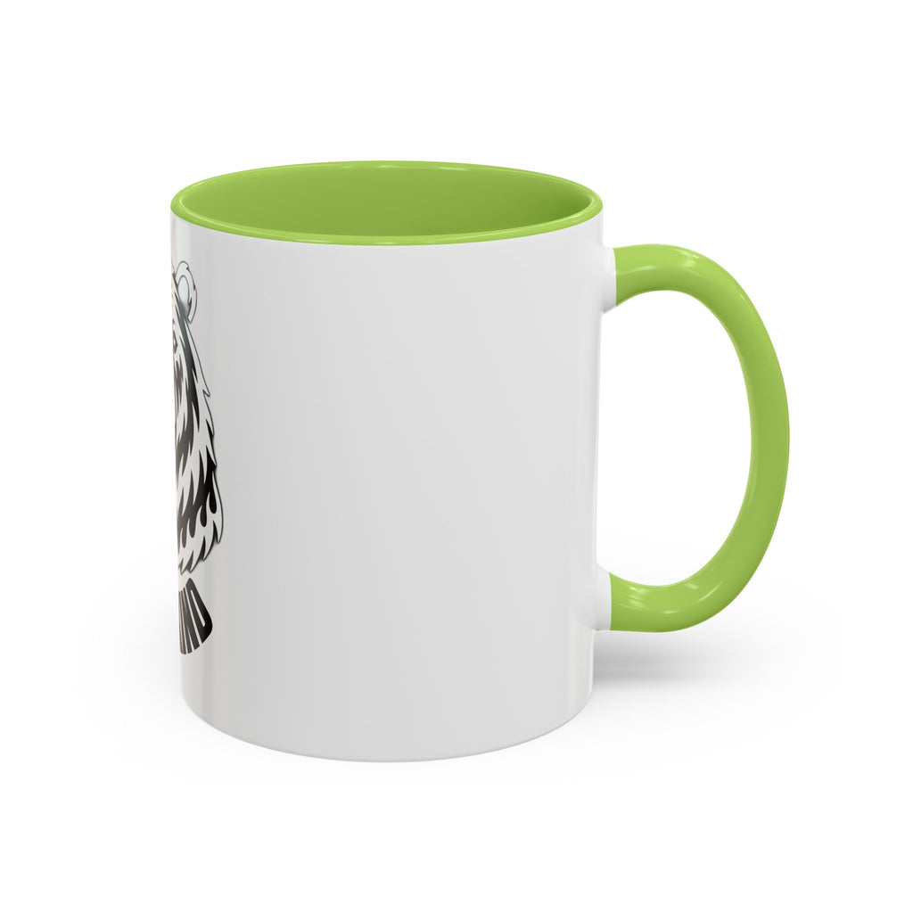 Bear Head Coffee Mug — Monochrome Tribal Bear Accent Mug