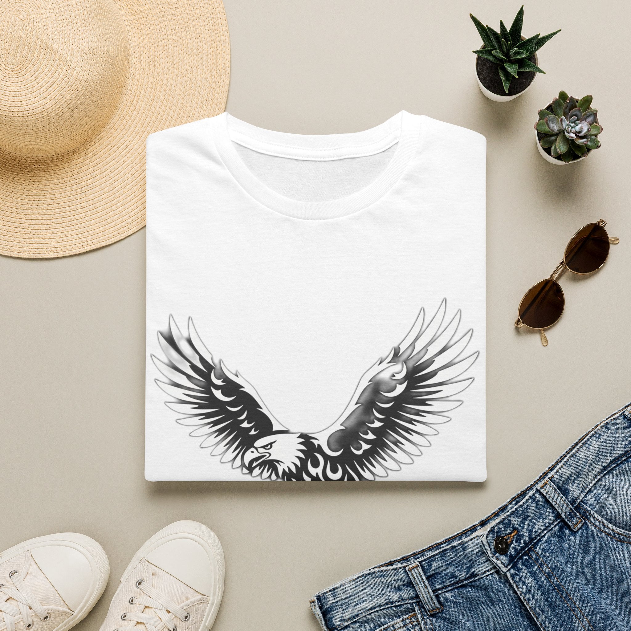 Flying Eagle Graphic T-Shirt | Soaring Eagle Wings Shirt