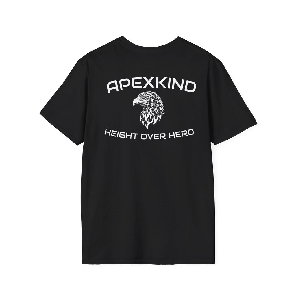 Apexkind Height Over Herd Eagle Graphic T-Shirt – Unisex 100% Cotton Streetwear Tee, White