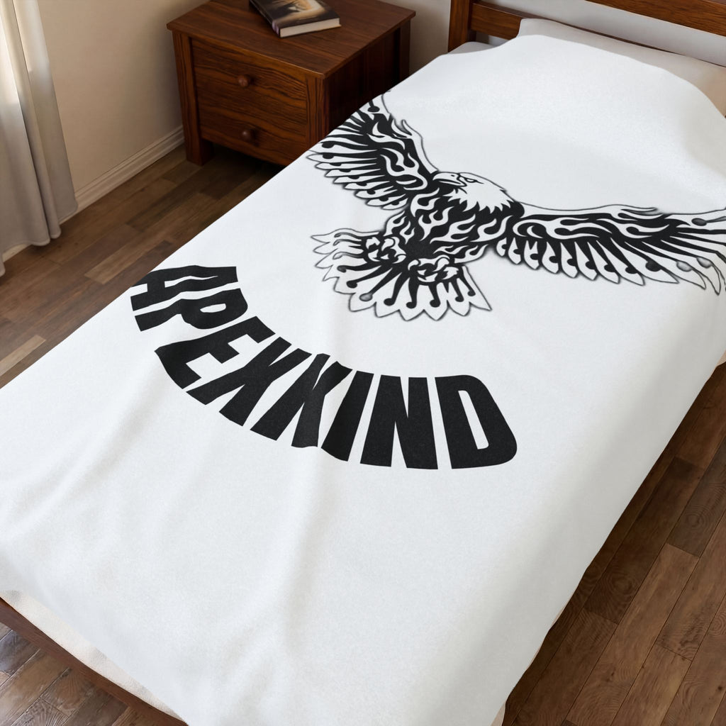 Eagle Graphic Plush Blanket — APEXXKIND Velveteen Throw