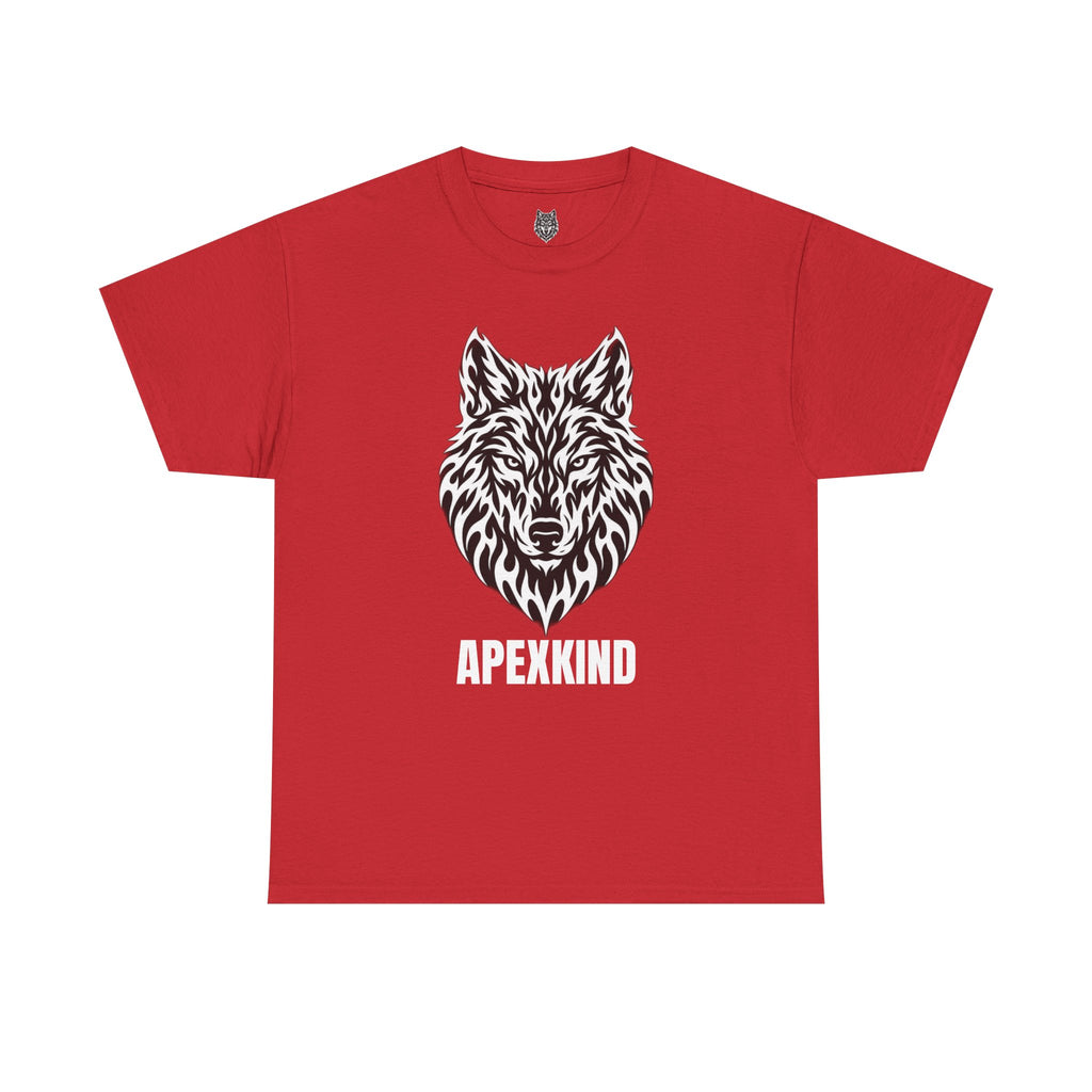 Wolf Graphic Tee  — 'APEXKIND' Bold Front Logo, Minimal Back Emblem