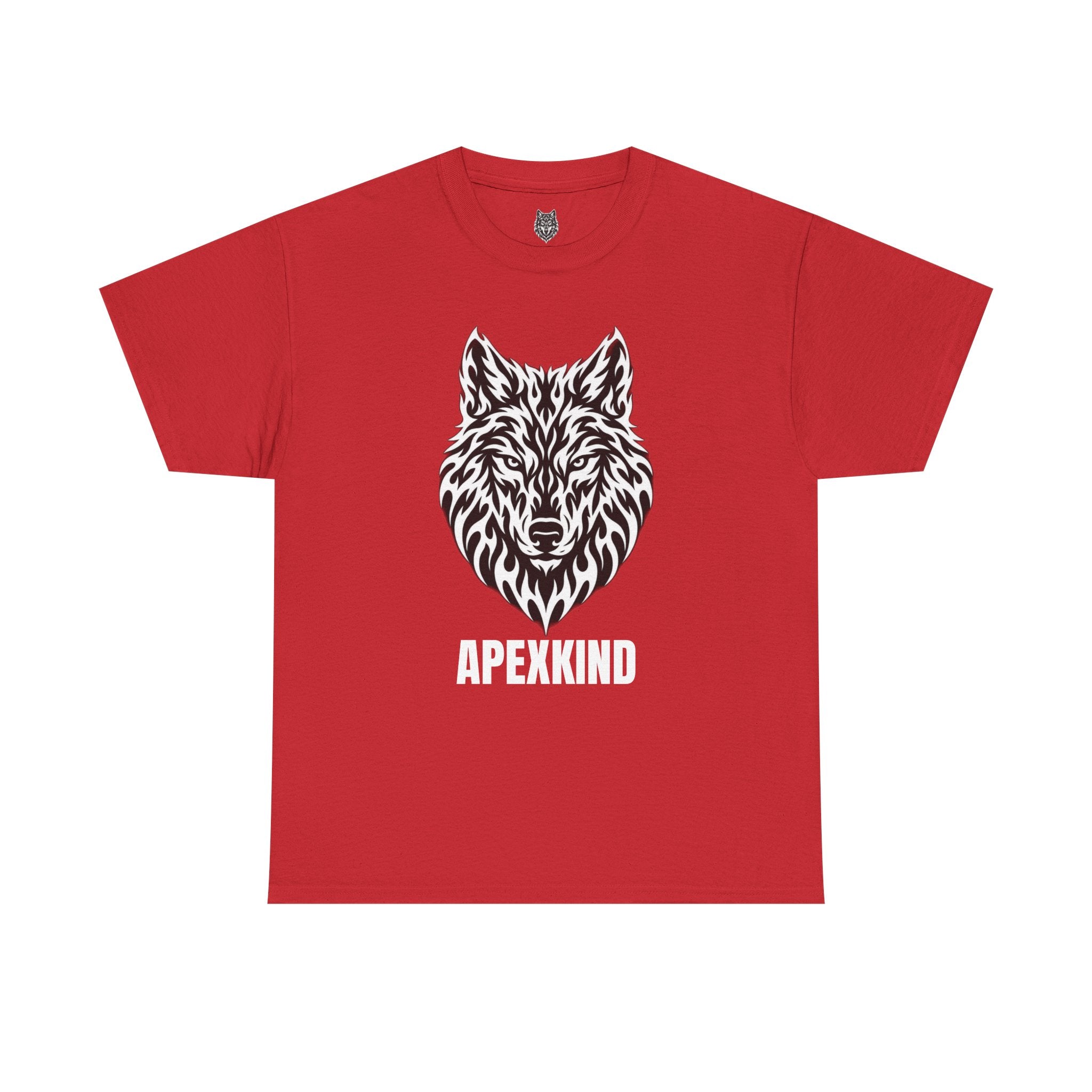 Wolf Graphic Tee  — 'APEXKIND' Bold Front Logo, Minimal Back Emblem
