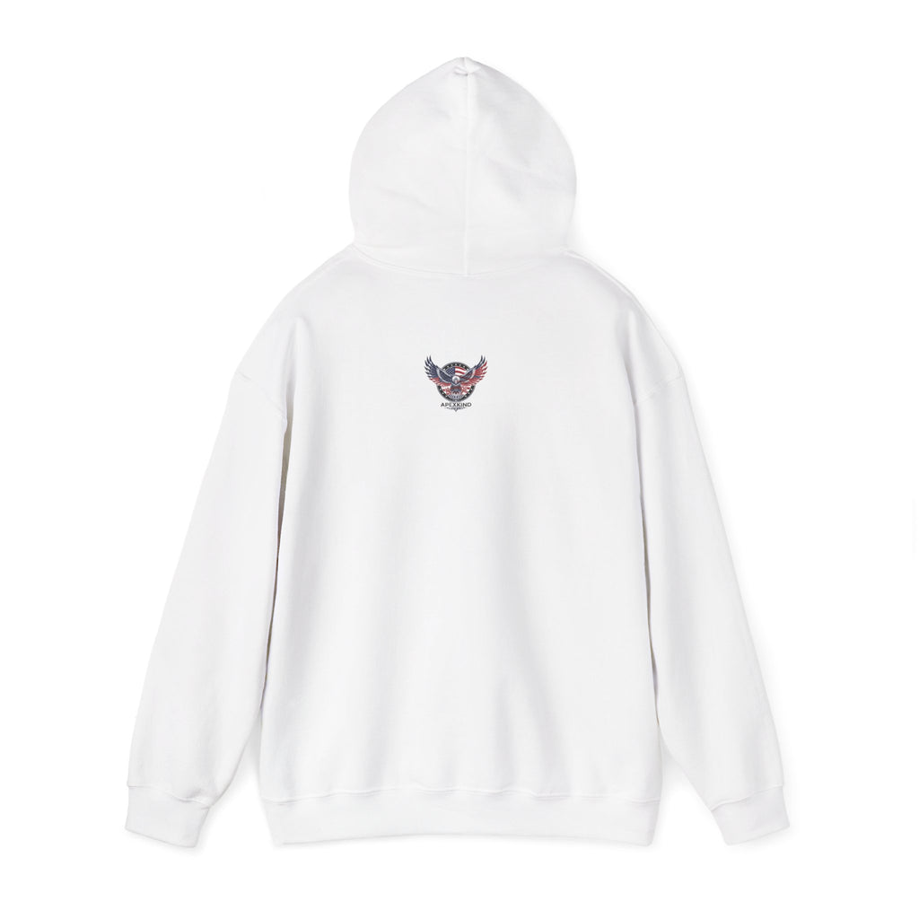 Patriotic Eagle Hoodie — American Flag Wings "APEXKIND" Design