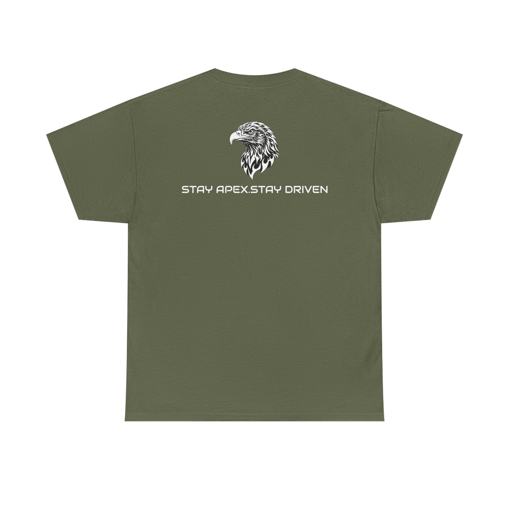 Eagle Apexkind Tee — Bold Tribal Eagle Graphic Shirt with “APEXKIND” & “Stay Apex, Stay Driven”