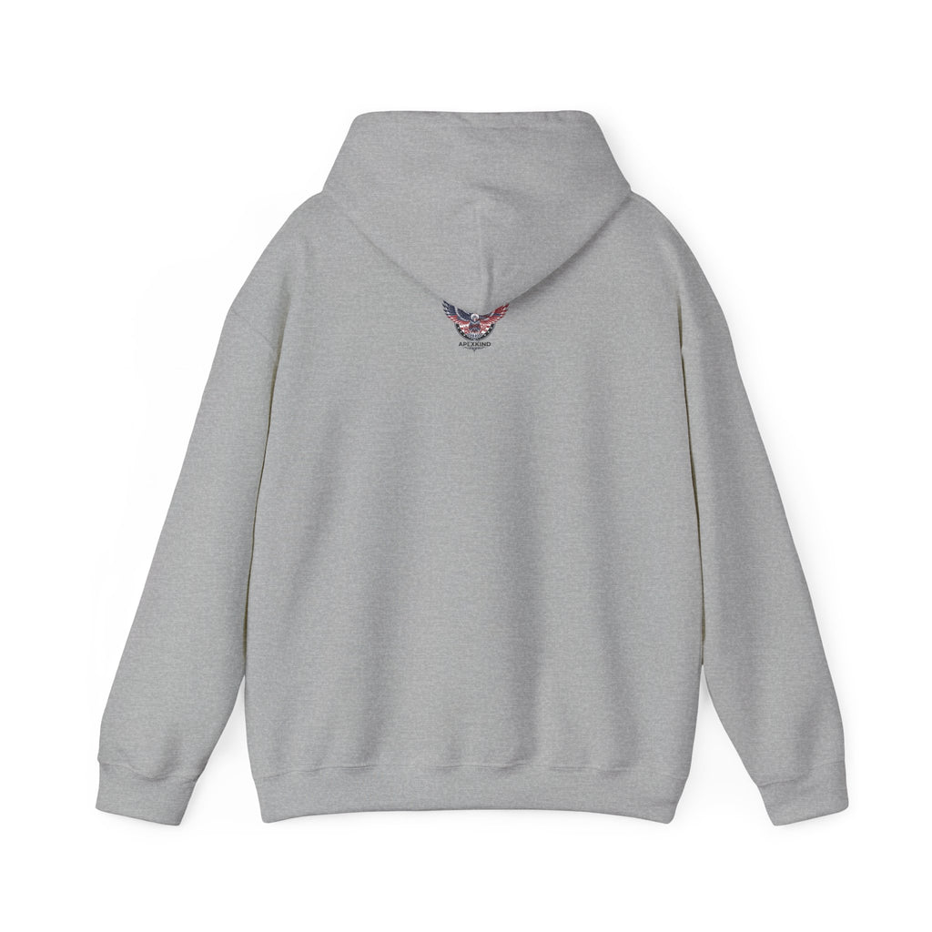 Patriotic Eagle Hoodie — American Flag Wings "APEXKIND" Design