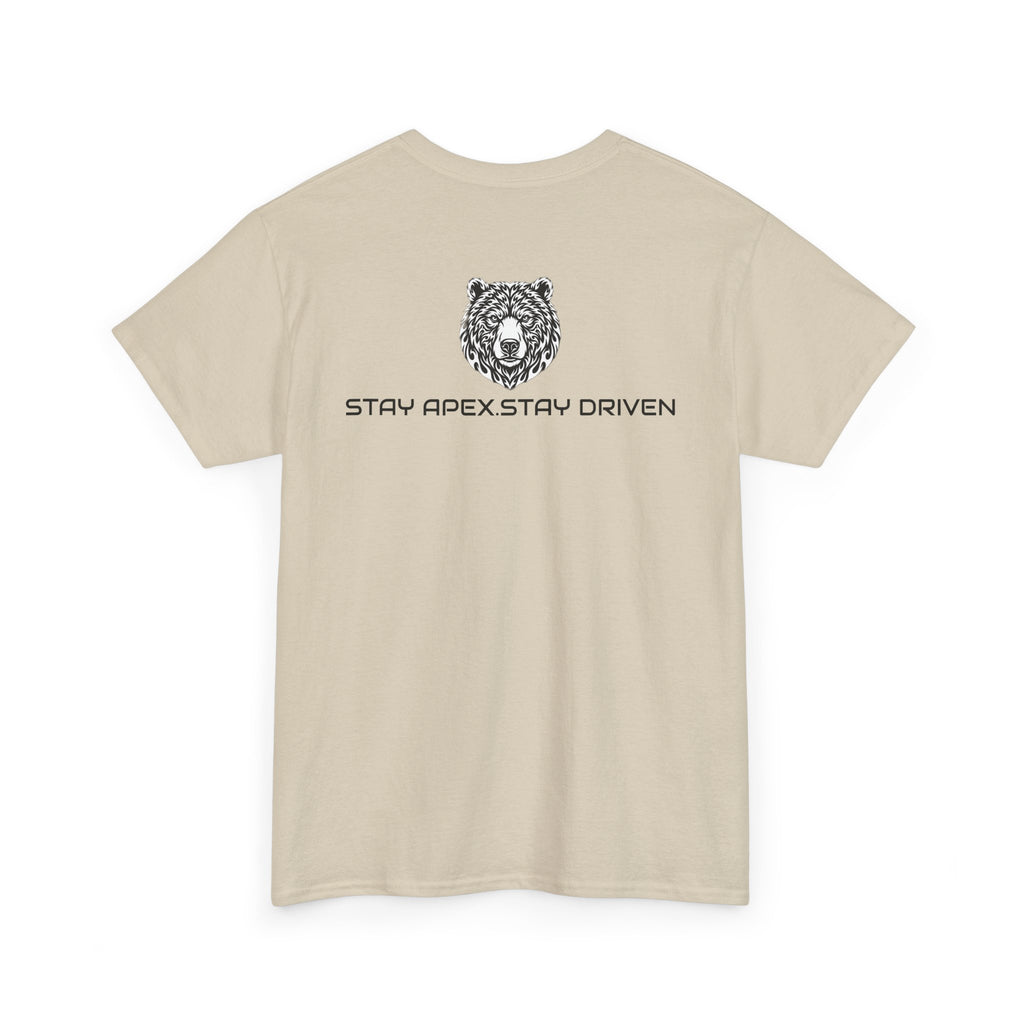 Bear Logo T‑Shirt — APEXKIND 'Stay Apex, Stay Driven' Graphic Tee