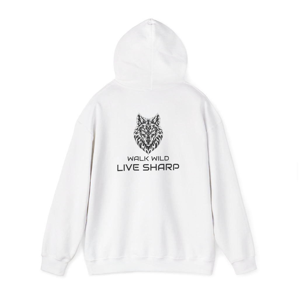 ApexKind Wolf Hoodie — Walk WIld 'Live SHarp' Motivational Pullover
