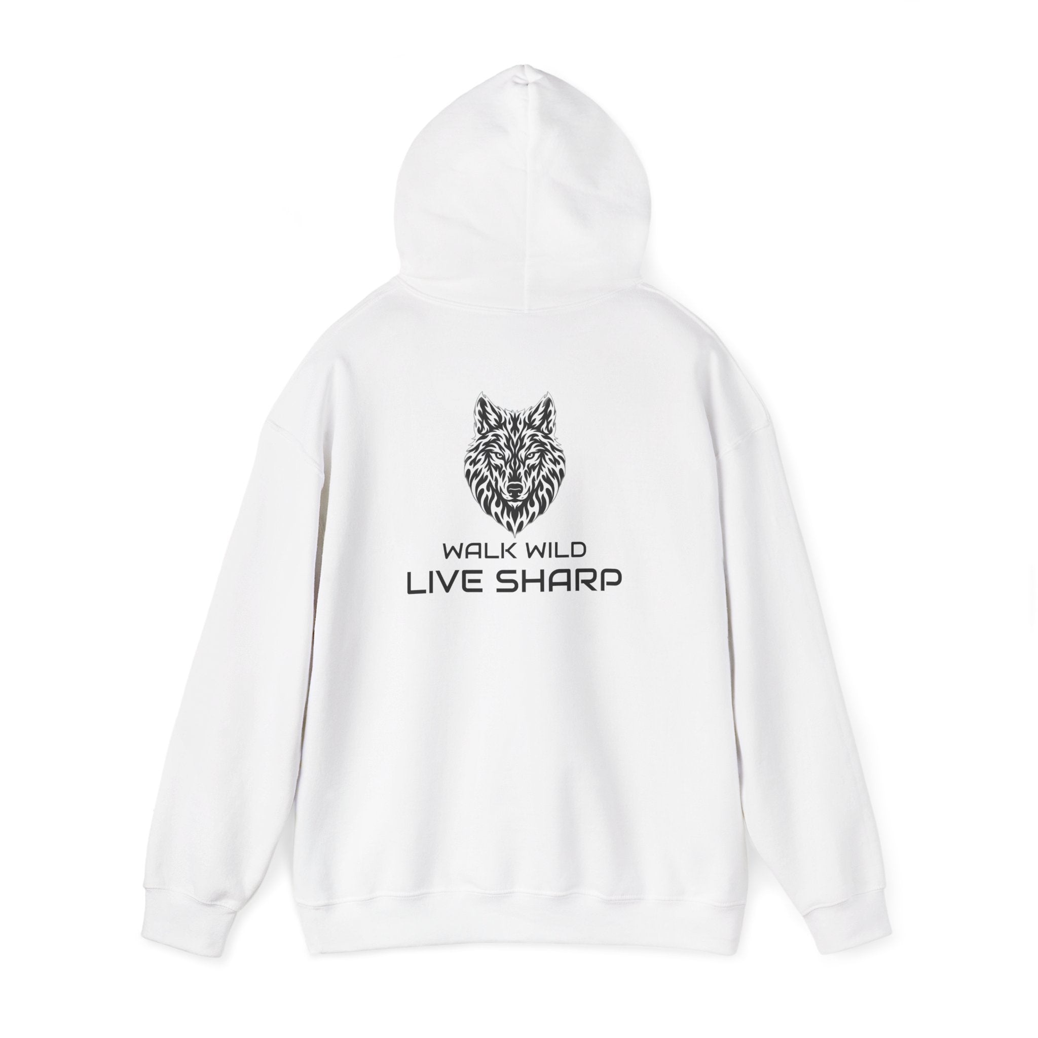ApexKind Wolf Hoodie — Walk WIld 'Live SHarp' Motivational Pullover