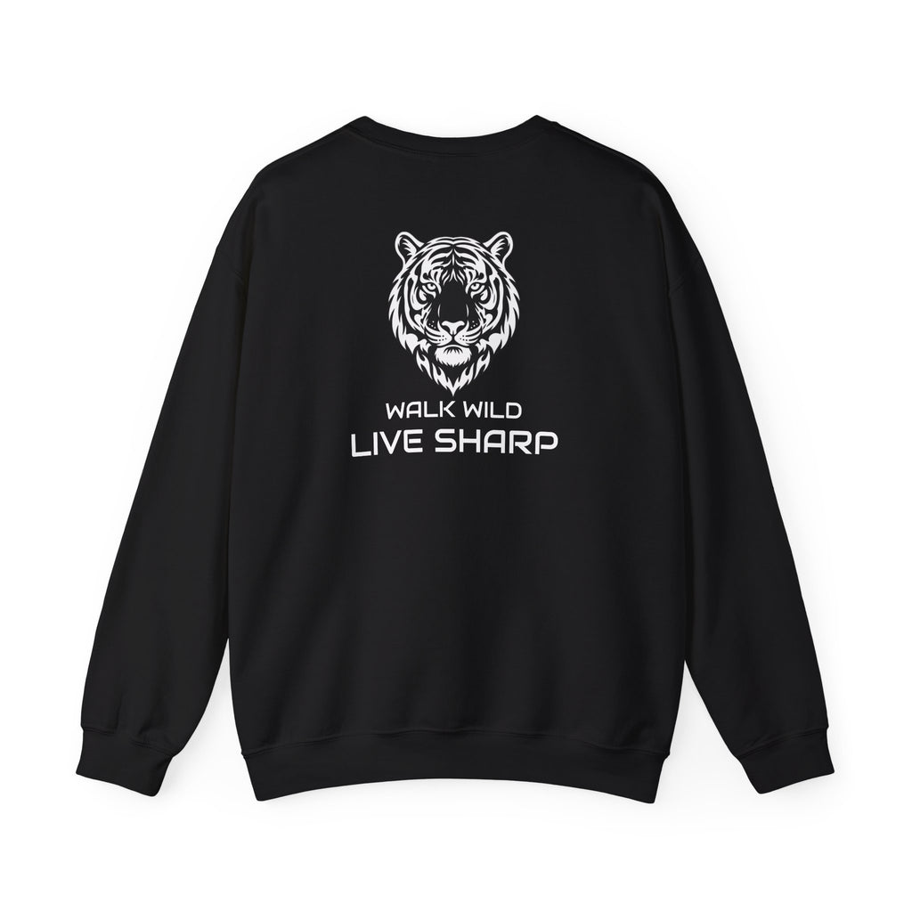 Tiger Logo Sweatshirt — ApexKind ‘Walk Wild Live Sharp’ Crewneck