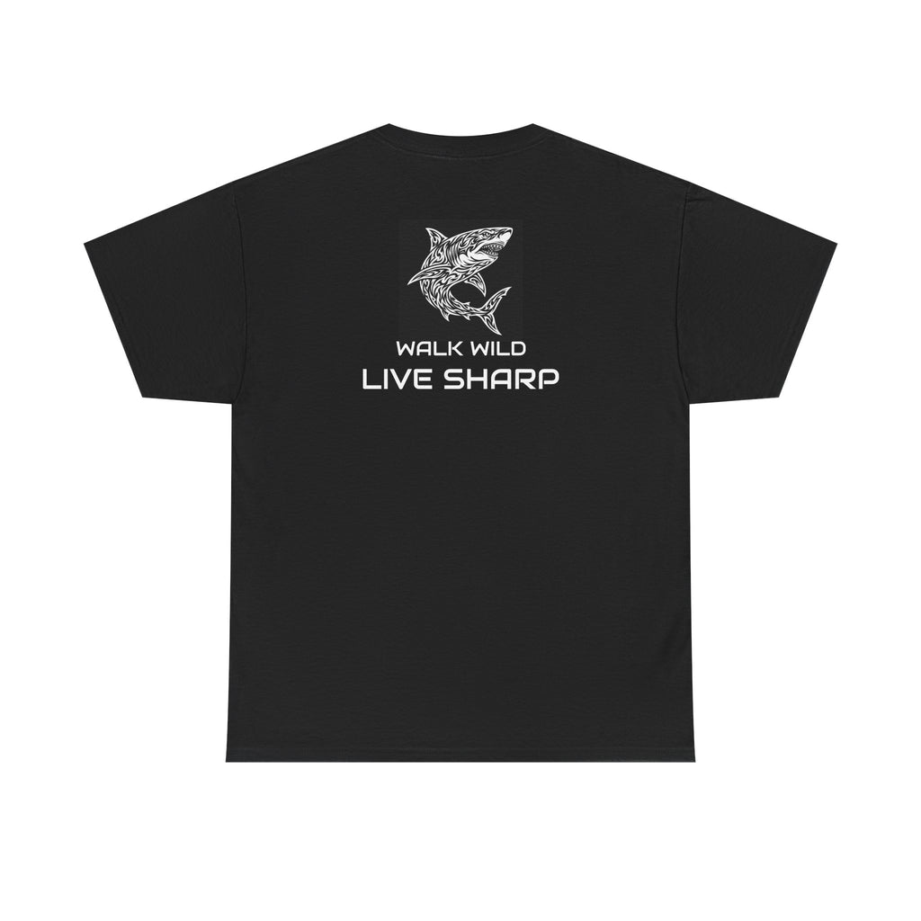 Shark Tribal Tee — APEXKIND "WALK WILD LIVE SHARP" Graphic T-Shirt