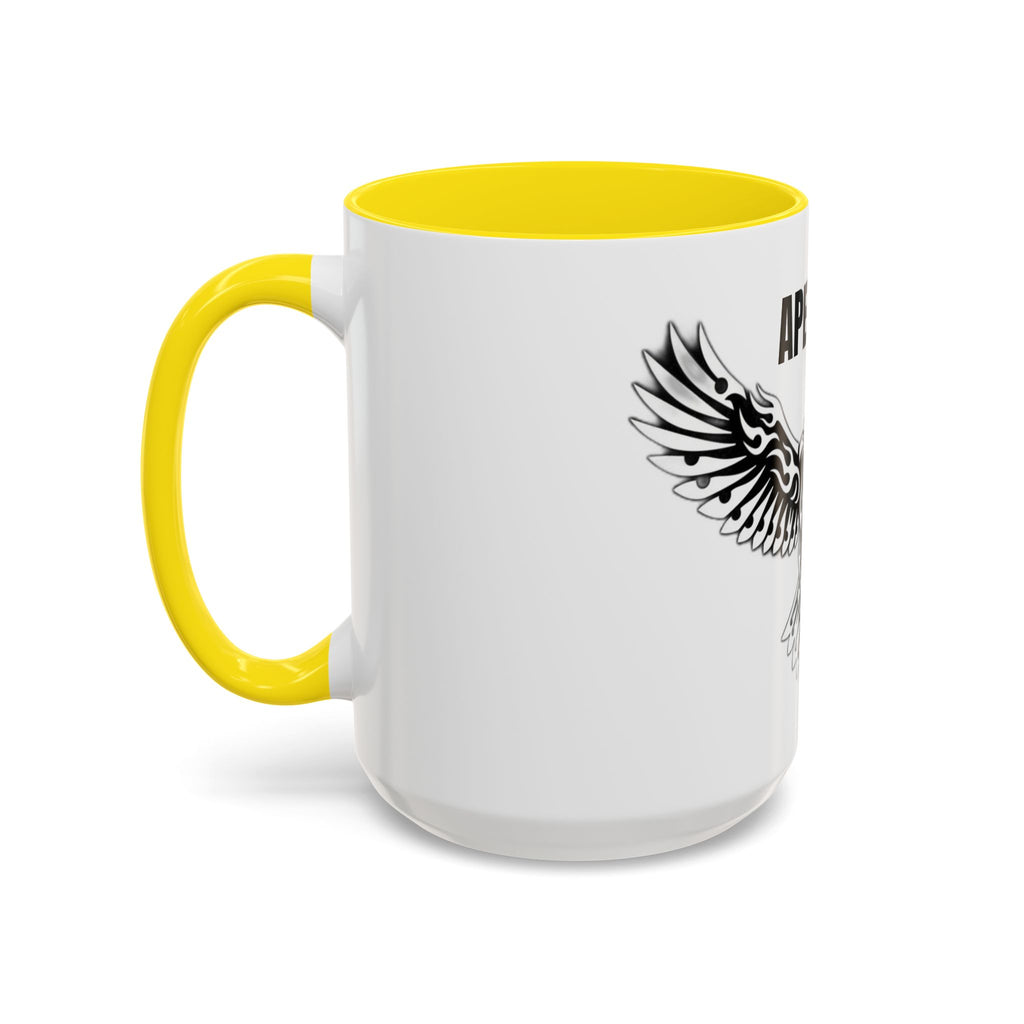 Tribal Eagle Accent Coffee Mug — Black Interior & Handle (11/15 oz)