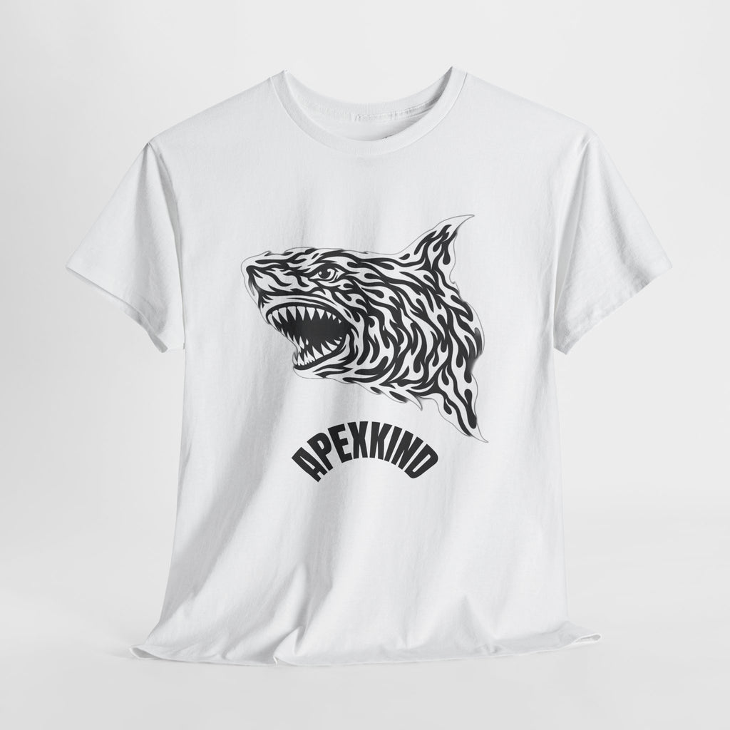 Tribal Flame Shark T-Shirt | Apex Predator Graphic Te