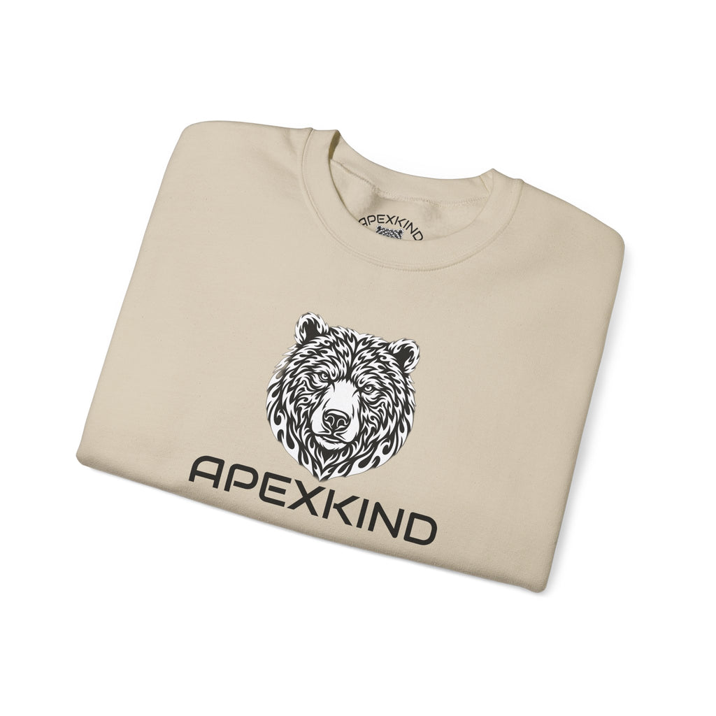 Bear Logo Sweatshirt — ApexKind "Walk Wild, Live Sharp" Crewneck