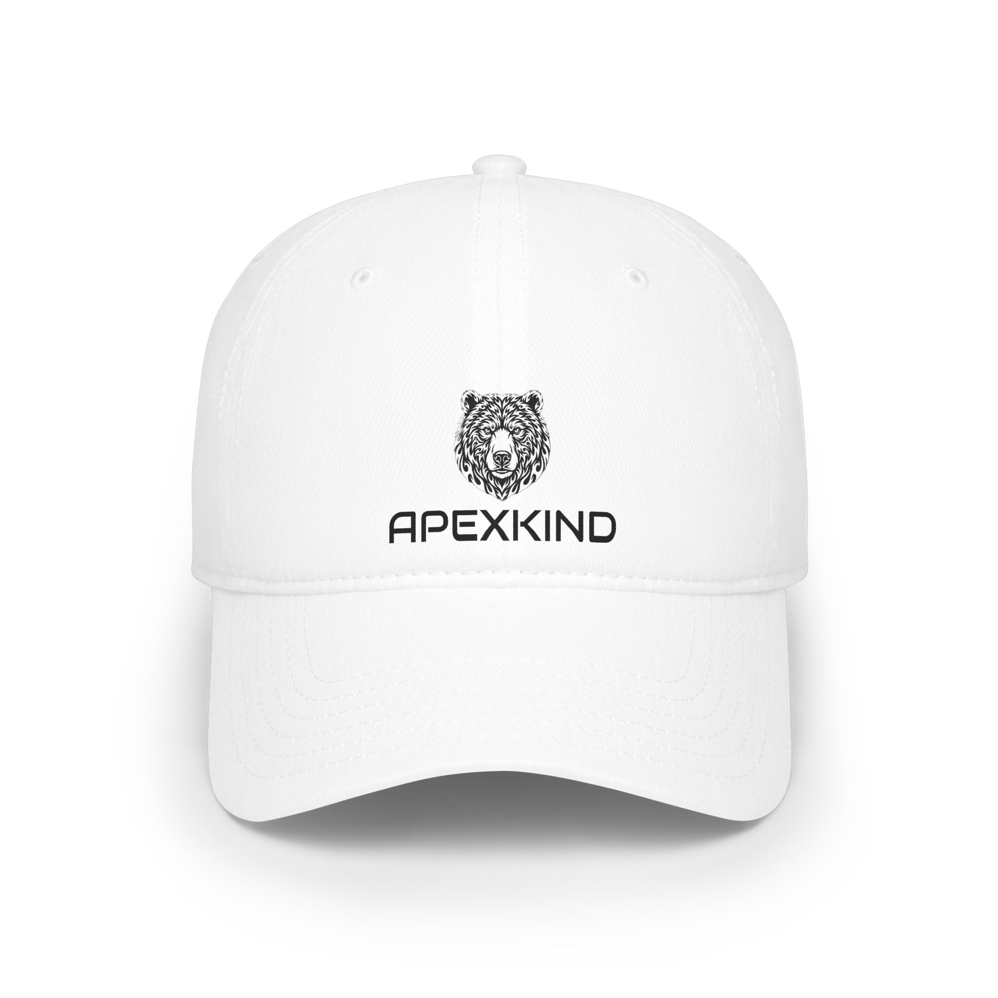 Grizzly Bear Baseball Cap — Black and White Embroidered Sigma Cap