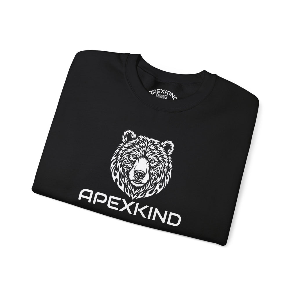 Grizzly Logo Crewneck Sweatshirt — APEXKIND "Walk Wild Live Sharp" Graphic