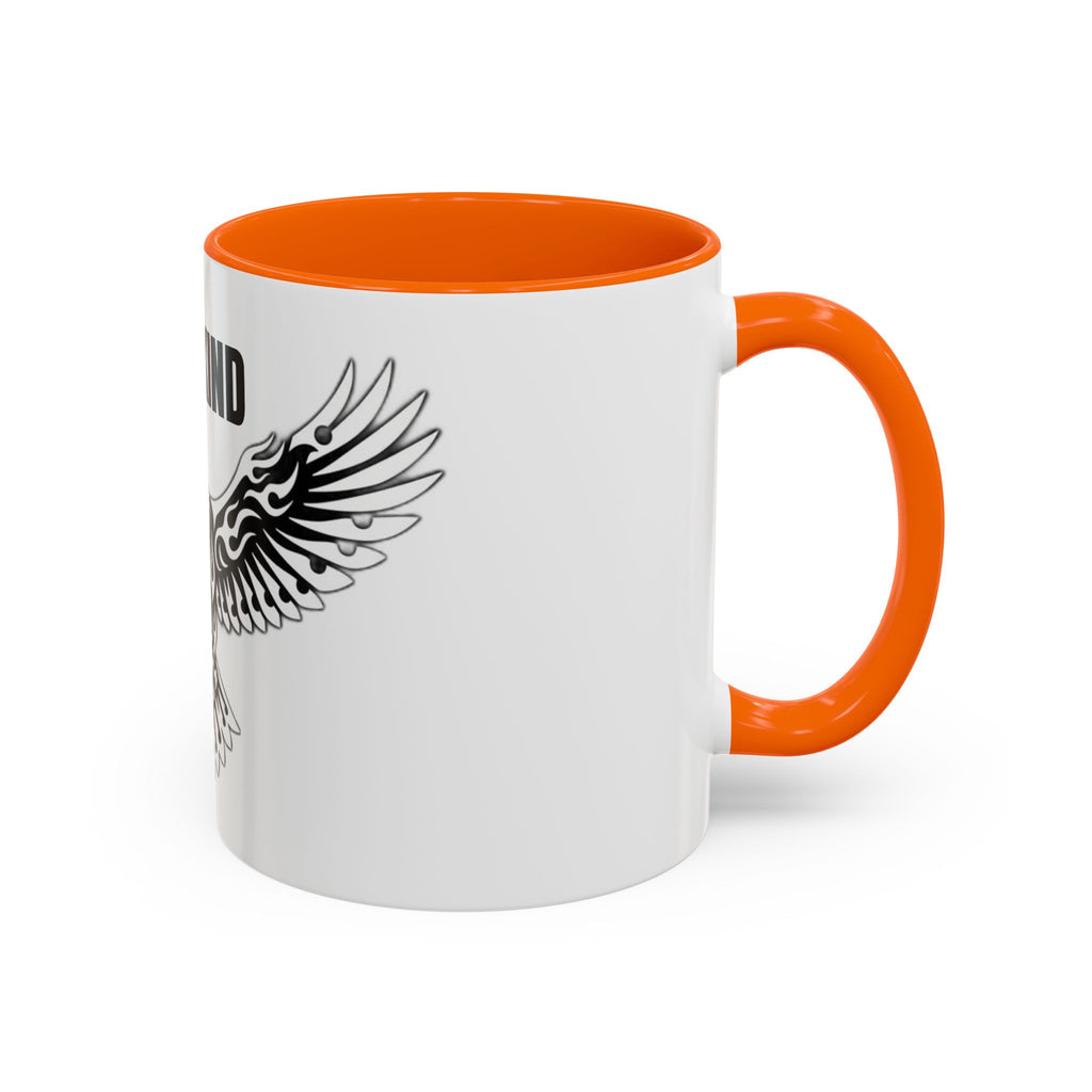 Tribal Eagle Accent Coffee Mug — Black Interior & Handle (11/15 oz)