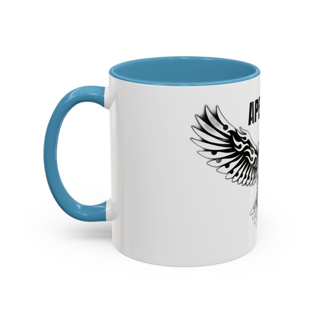 Tribal Eagle Accent Coffee Mug — Black Interior & Handle (11/15 oz)