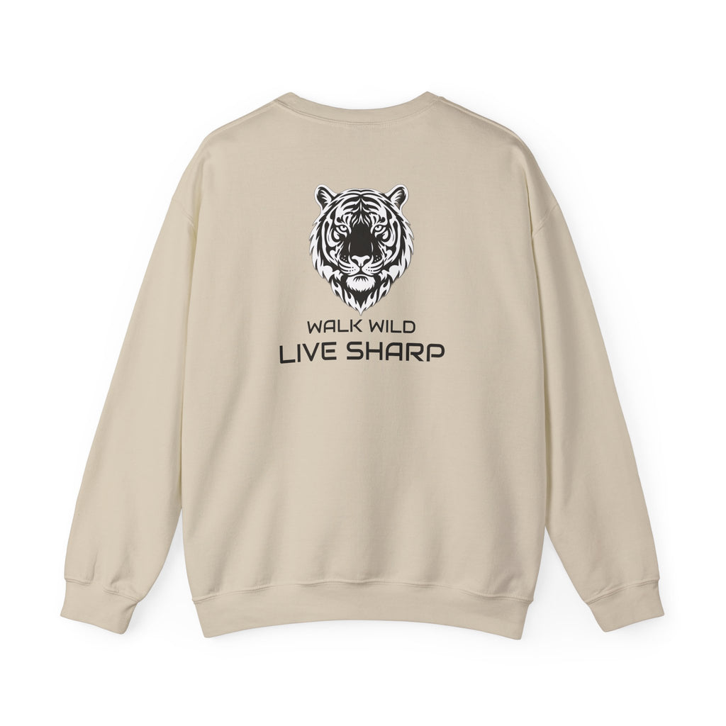 Tiger Logo Crewneck Sweatshirt — APEXKIND 'Walk Wild Live Sharp'