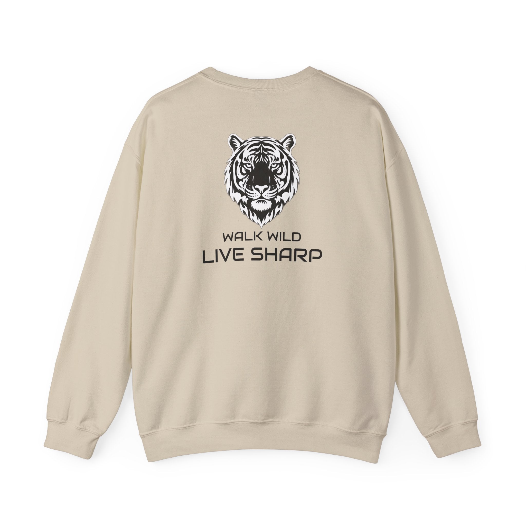Tiger Logo Crewneck Sweatshirt — APEXKIND 'Walk Wild Live Sharp'