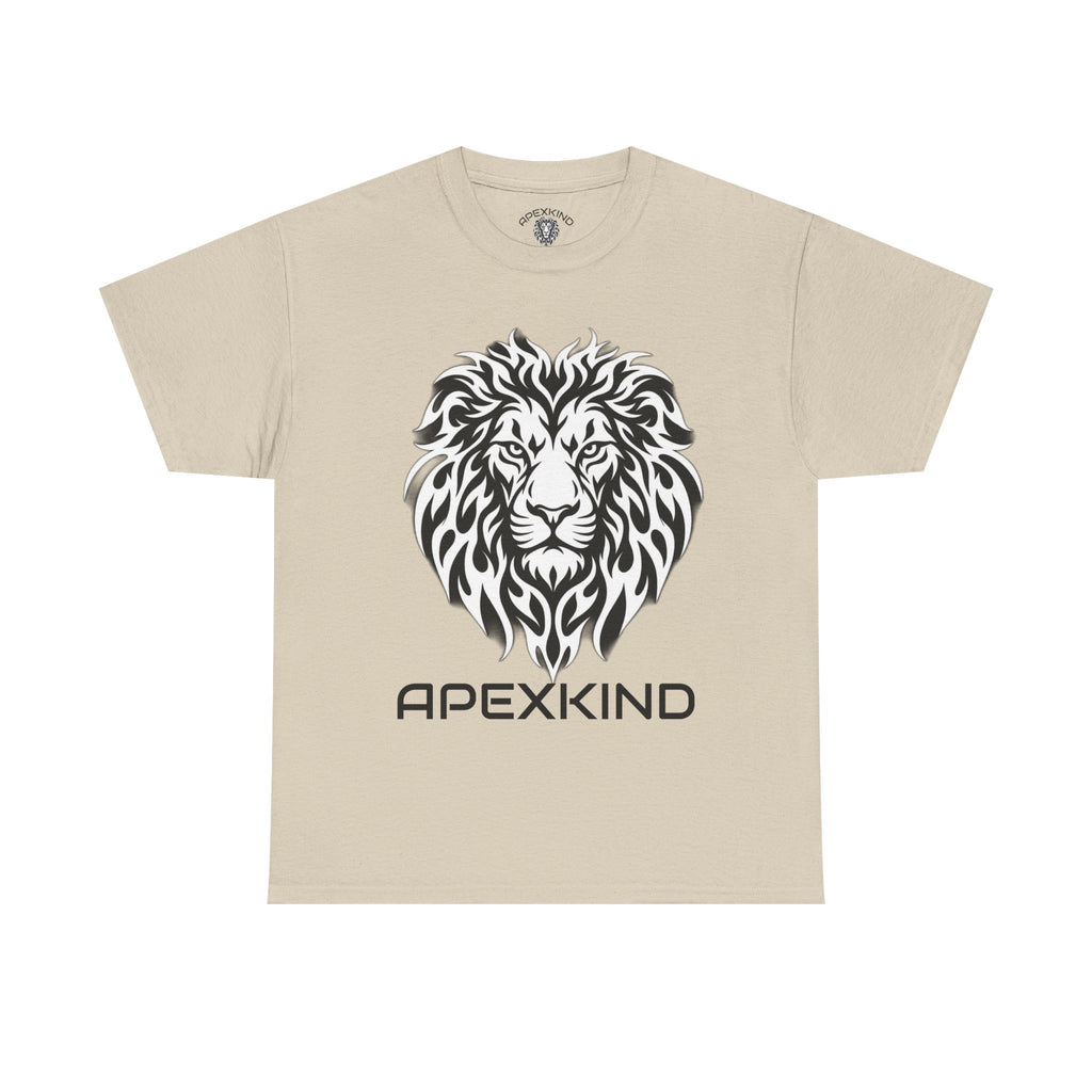 ApexKind Lion T-Shirt — Motivational Graphic Tee with Lion Emblem and “APEXKIND” Branding