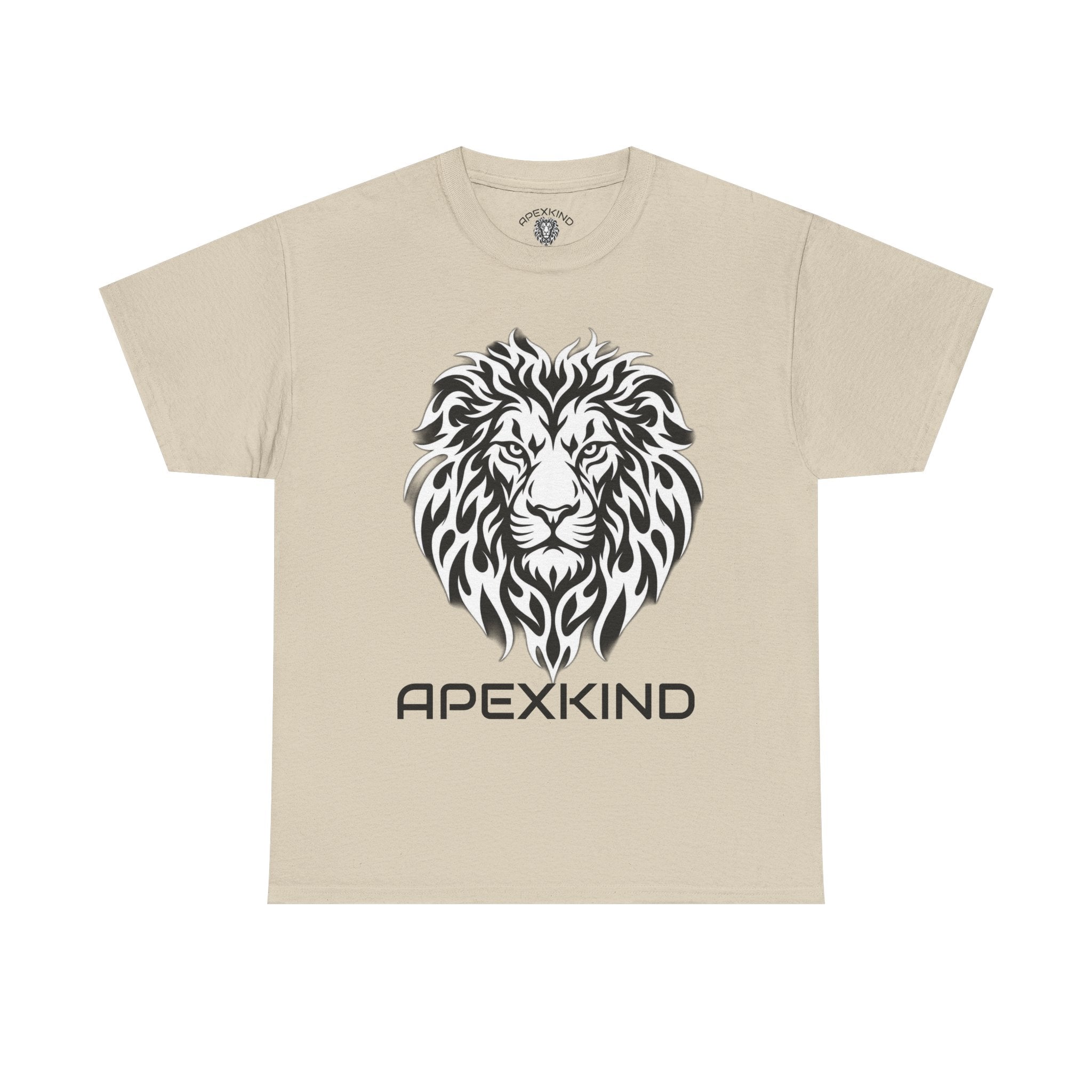 ApexKind Lion T-Shirt — Motivational Graphic Tee with Lion Emblem and “APEXKIND” Branding