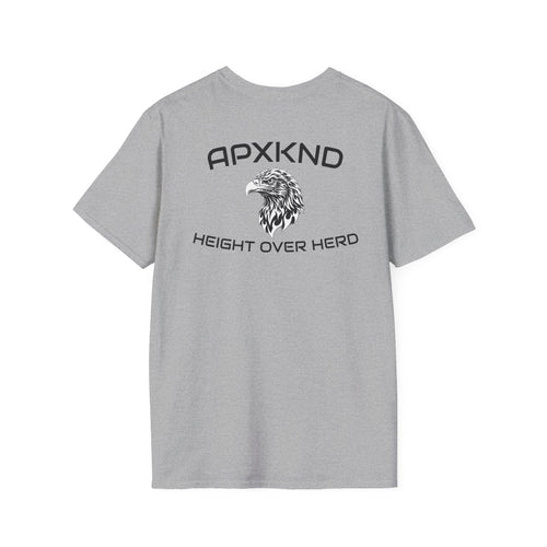 Apexkind Height Over Herd Eagle Graphic T-Shirt – Unisex 100% Cotton Streetwear Tee, White