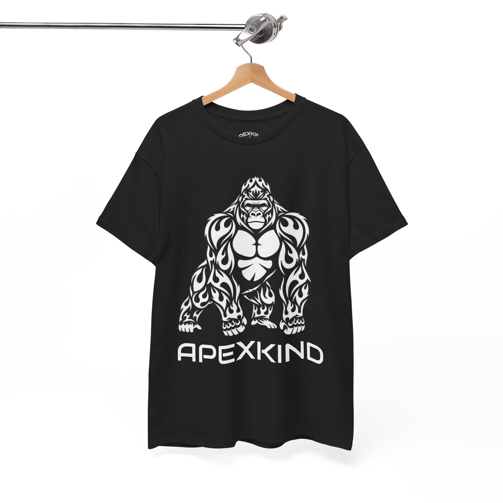 ApexKind Gorilla Graphic Tee — 'Stay Apex, Stay Driven' Motivational Fitness Shirt