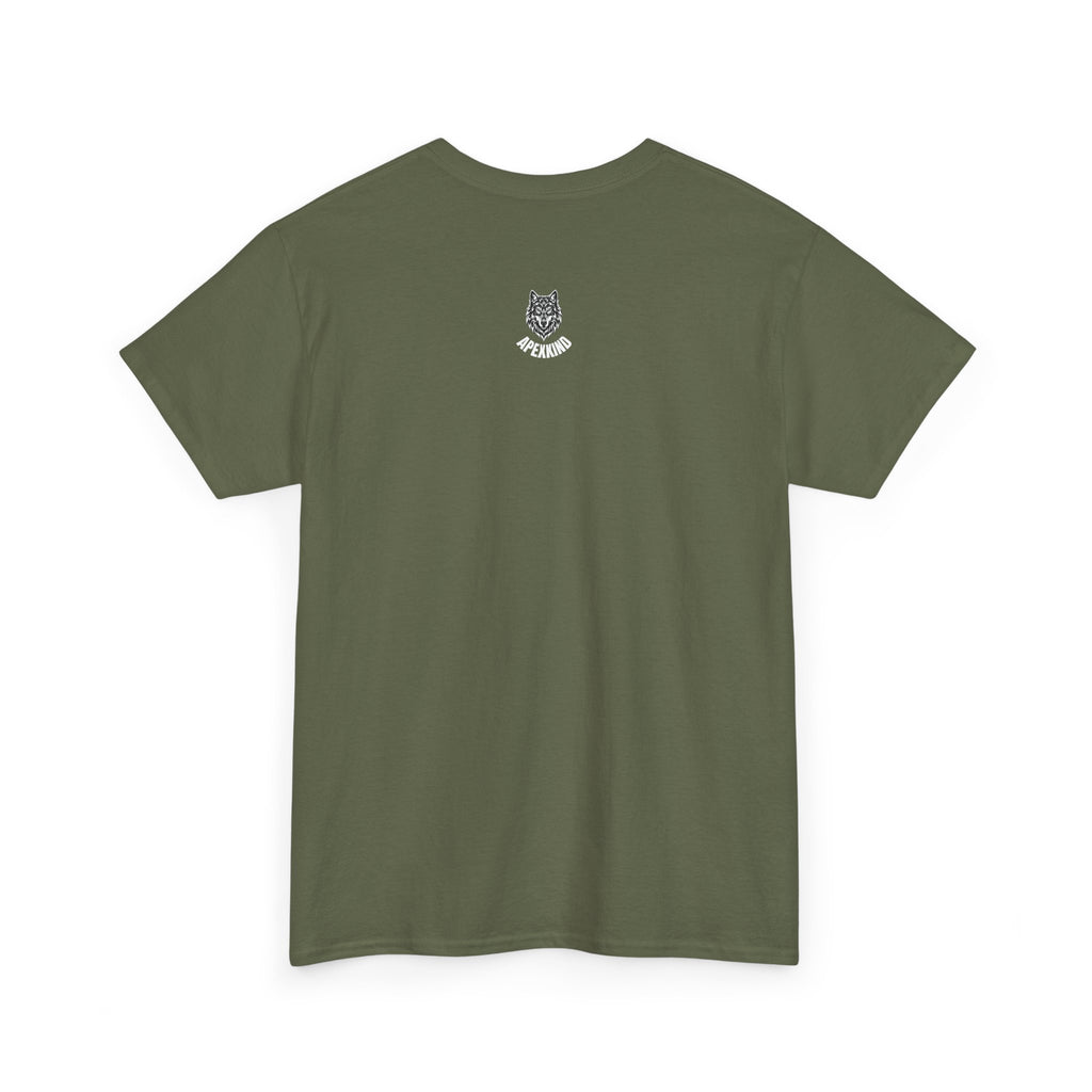 Wolf Graphic Tee  — 'APEXKIND' Bold Front Logo, Minimal Back Emblem