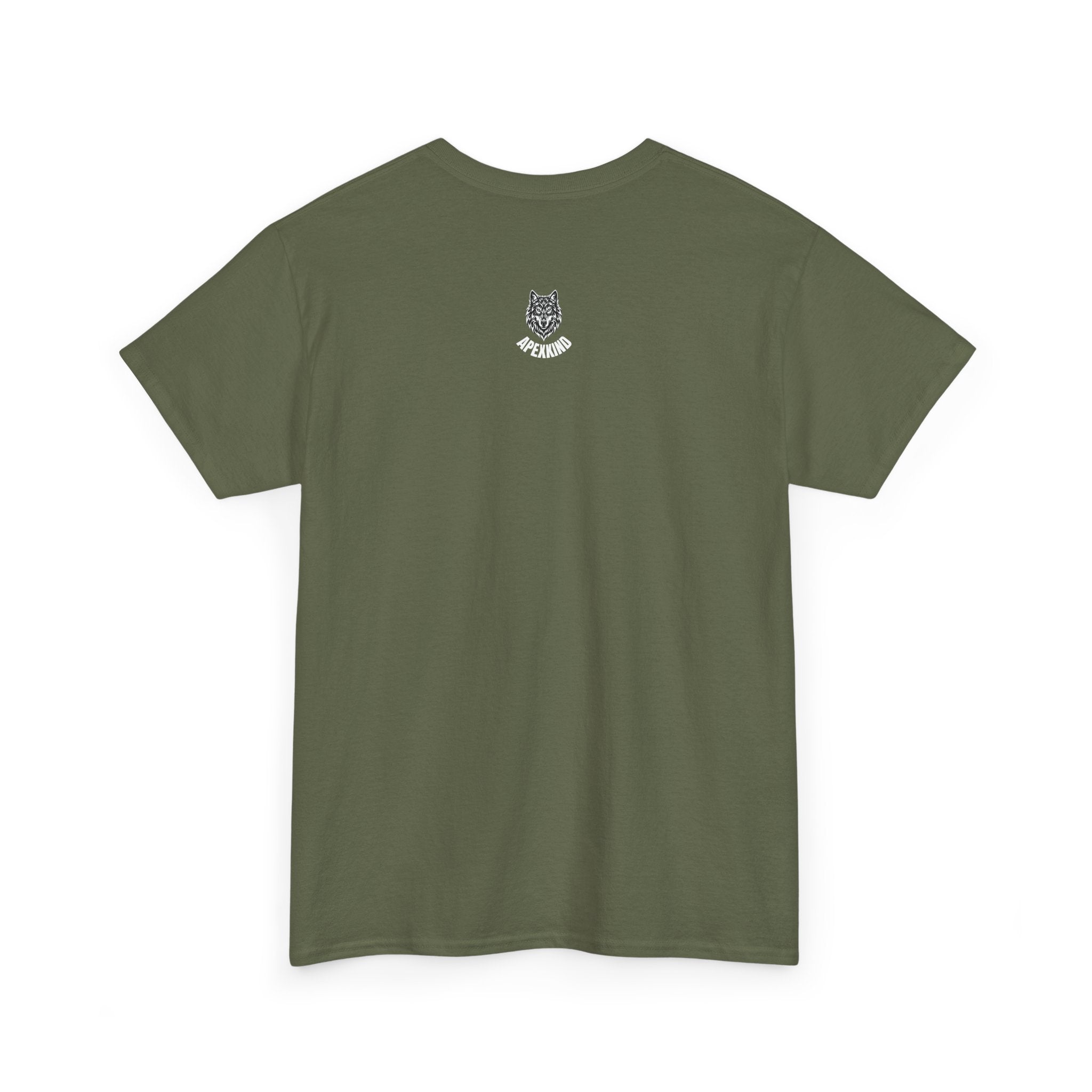 Wolf Graphic Tee  — 'APEXKIND' Bold Front Logo, Minimal Back Emblem