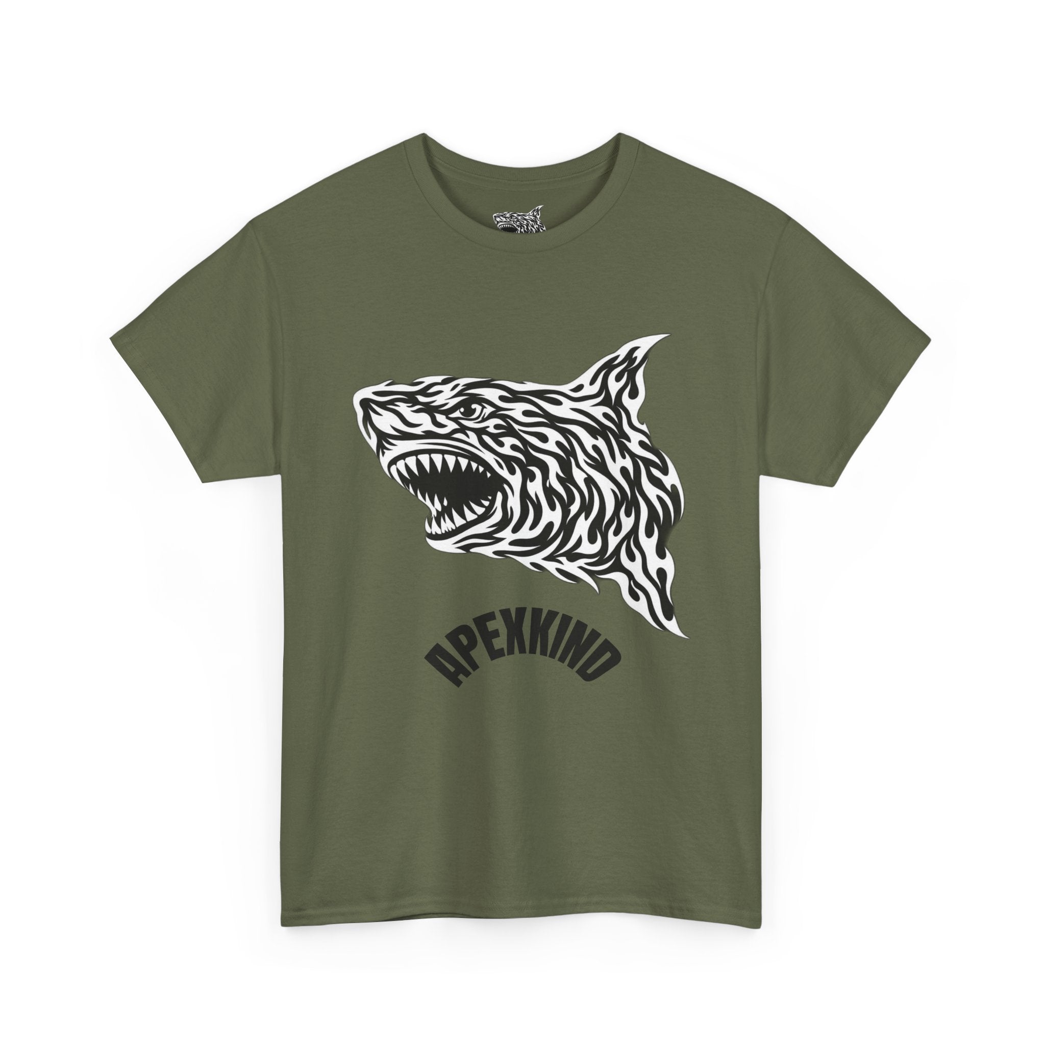 Tribal Flame Shark T-Shirt | Apex Predator Graphic Te
