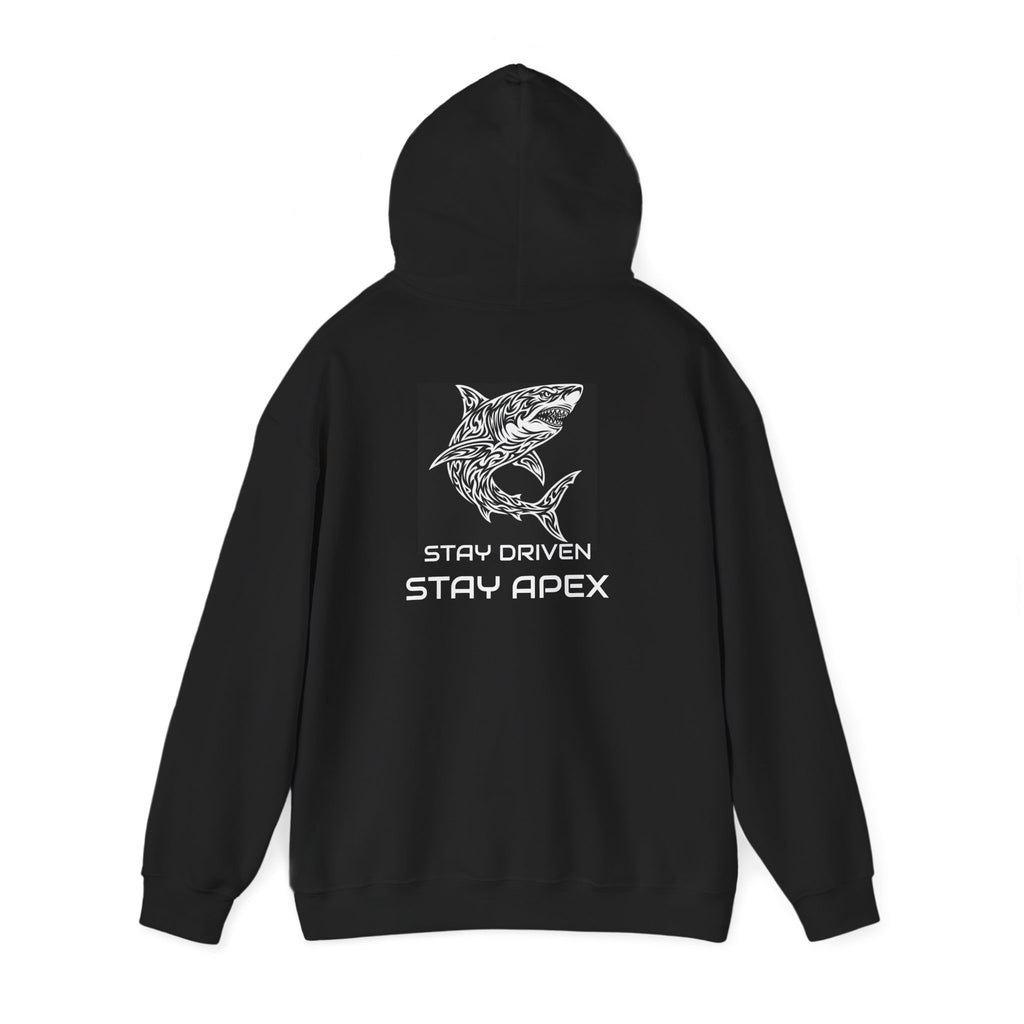 ApexKind Shark Hoodie — 'Stay Driven Stay Apex' Graphic Pullover