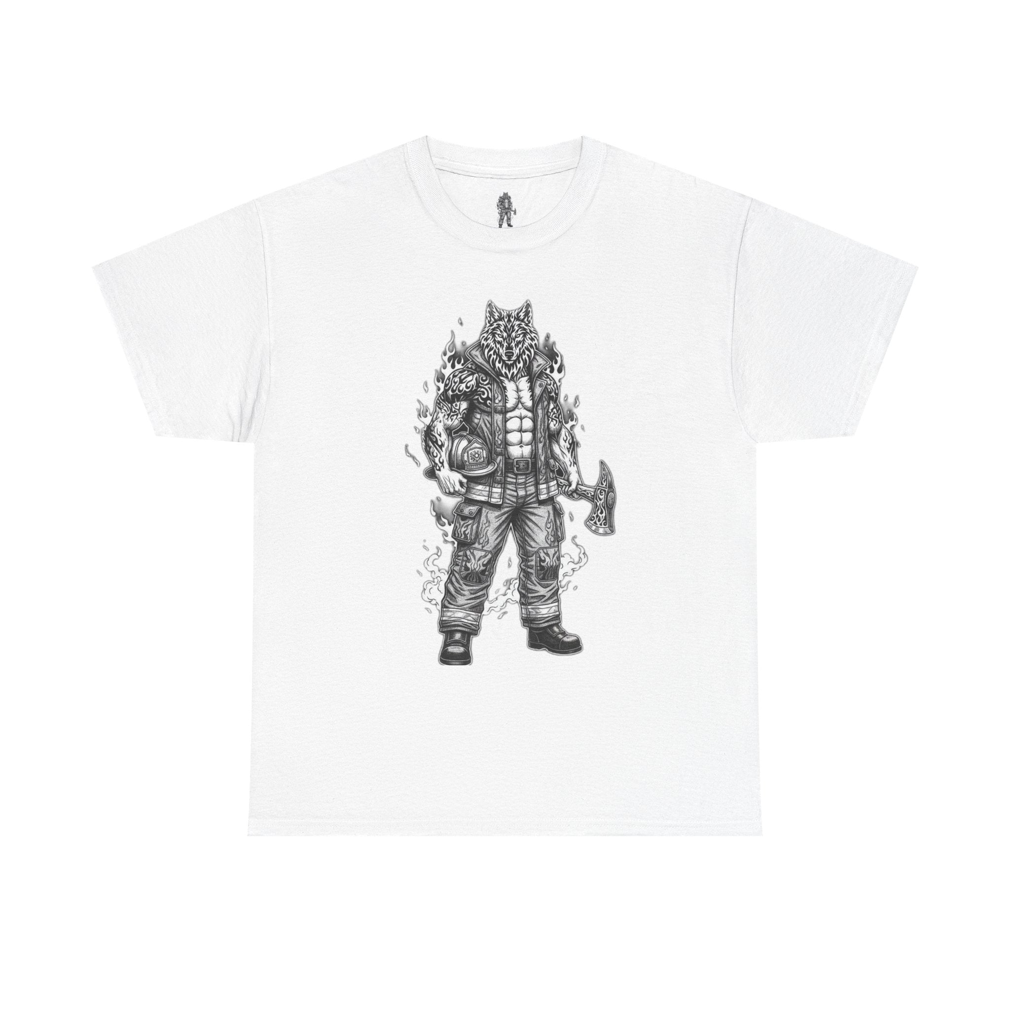Wolf Firefighter T-Shirt —  Firefighter Graphic Tee