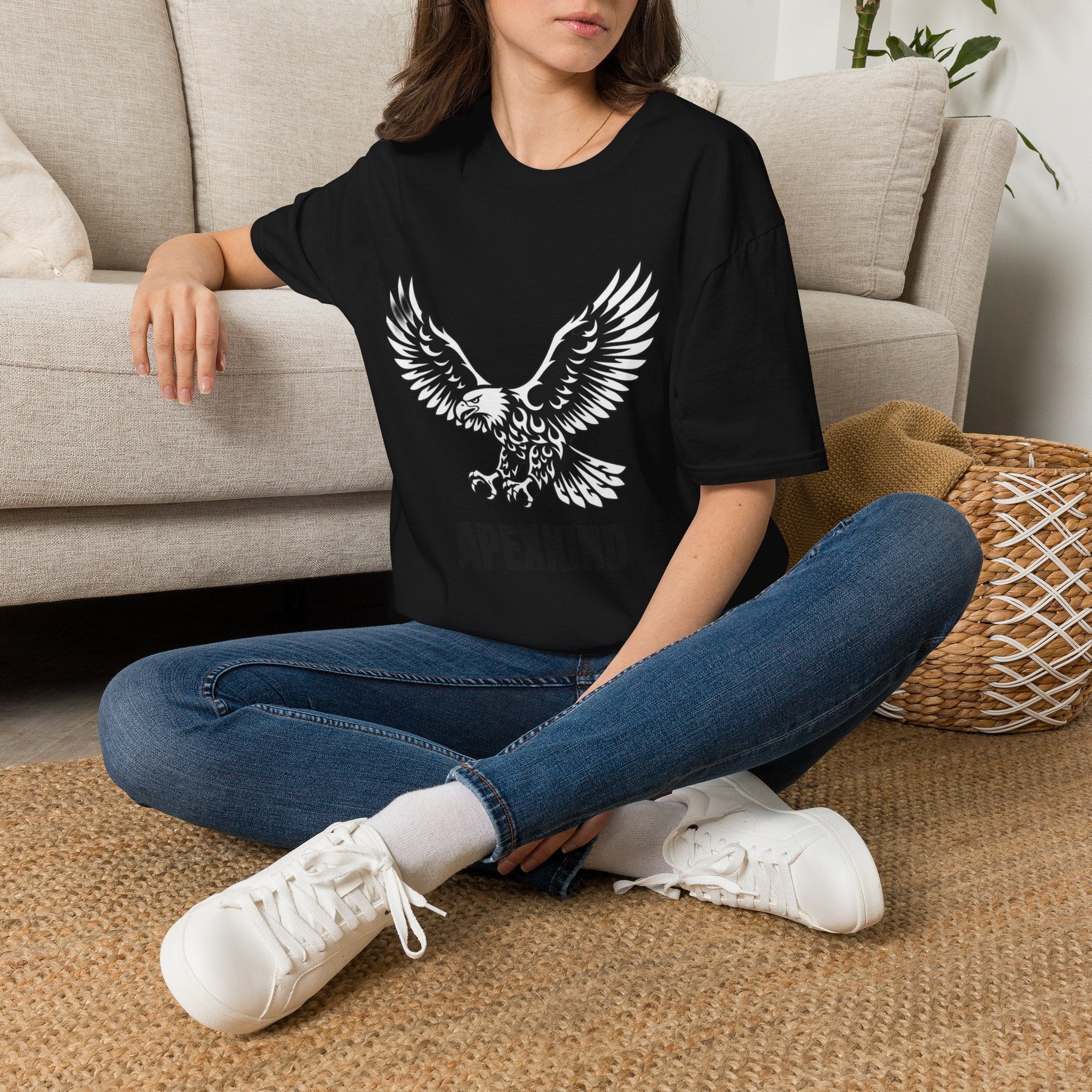Flying Eagle Graphic T-Shirt | Soaring Eagle Wings Shirt