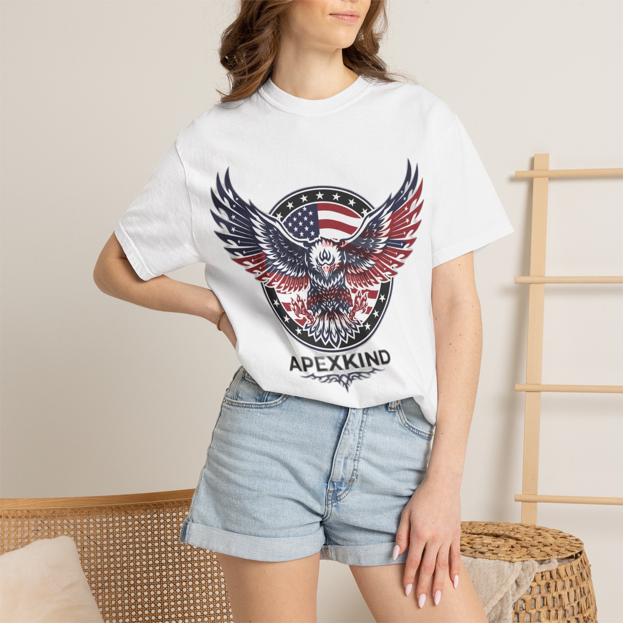 Patriotic Eagle T-Shirt — 'APEXKIND' Americana Graphic Tee
