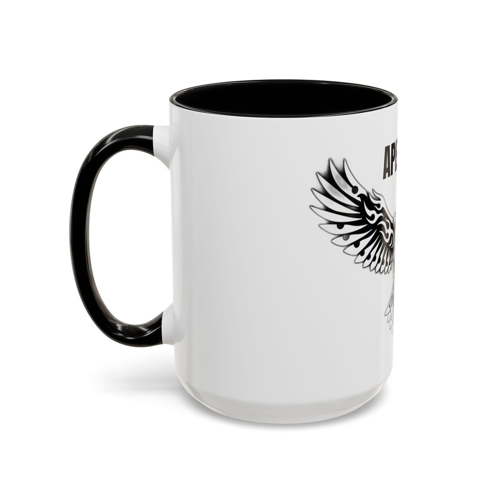 Tribal Eagle Accent Coffee Mug — Black Interior & Handle (11/15 oz)