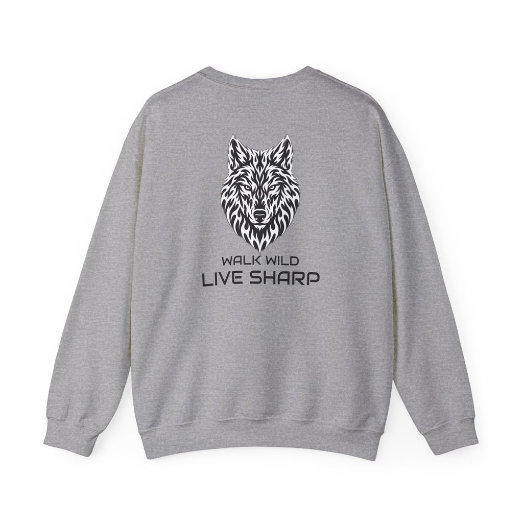 Lone Wolf Graphic Crewneck Sweatshirt — APEXKIND "Walk Wild, Live Sharp"