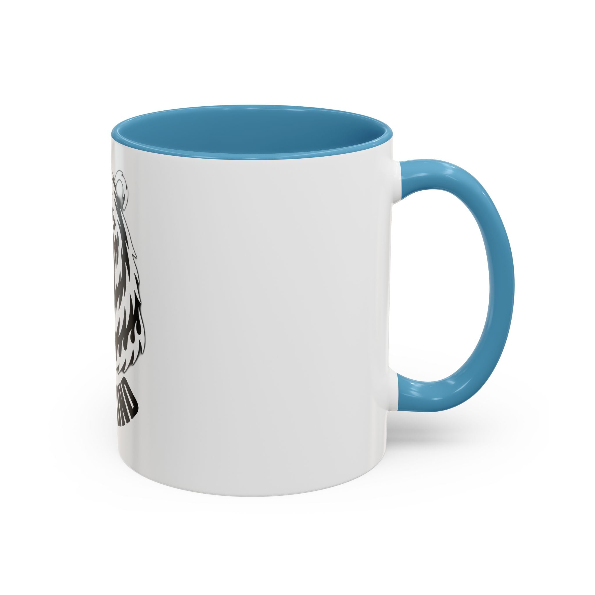 Bear Head Coffee Mug — Monochrome Tribal Bear Accent Mug