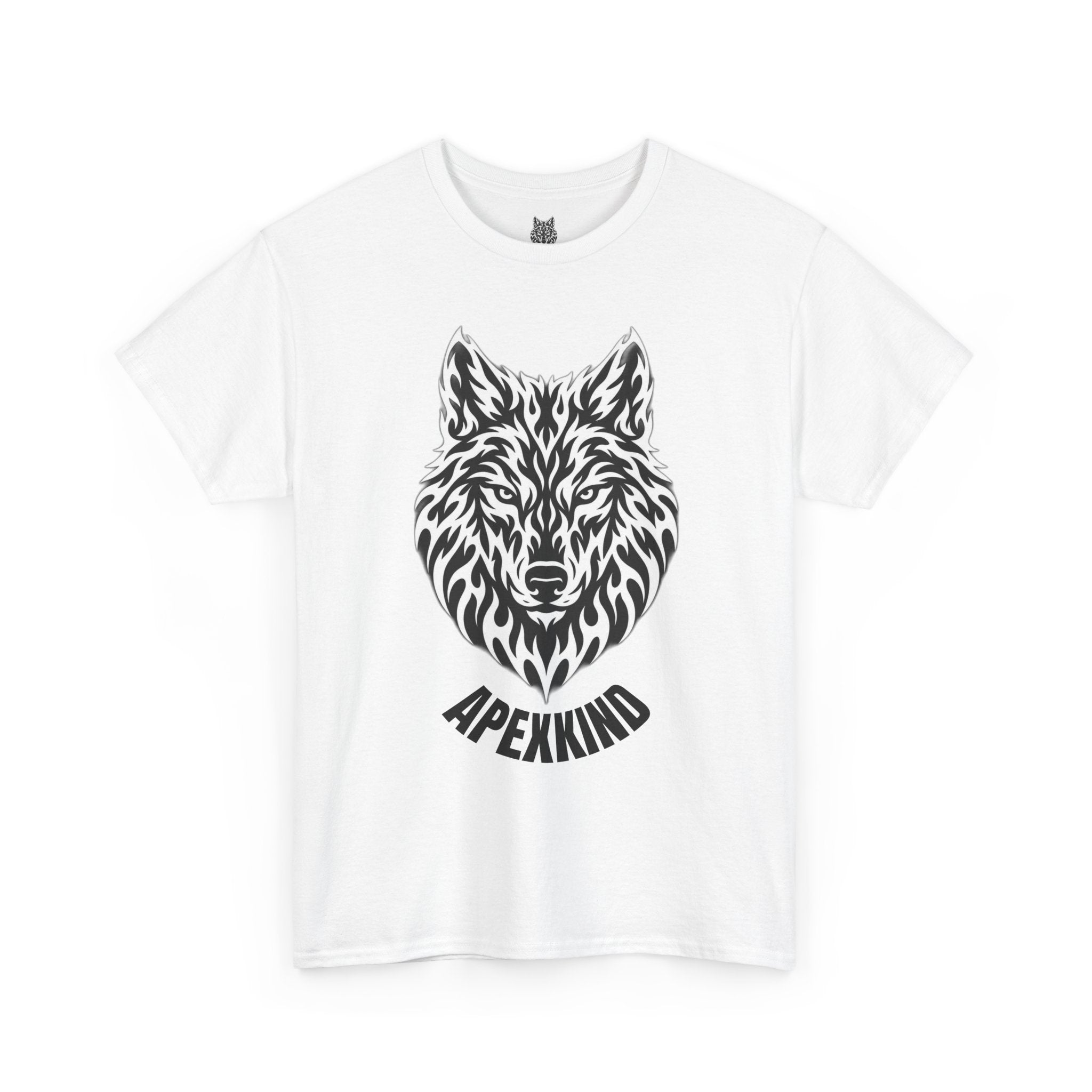Wolf Head T-Shirt — 'Apexkind' Tribal Wolf Graphic Tee