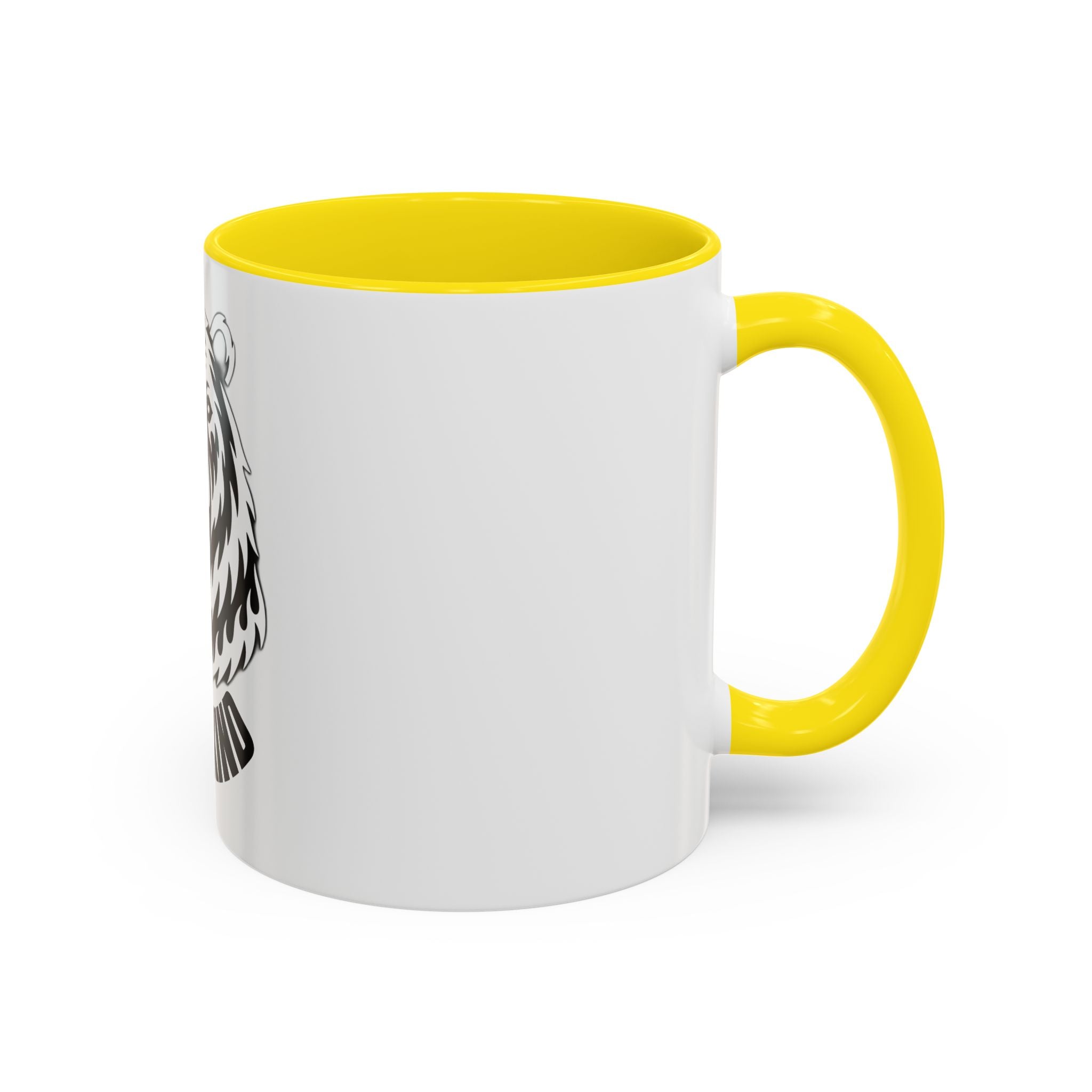 Bear Head Coffee Mug — Monochrome Tribal Bear Accent Mug